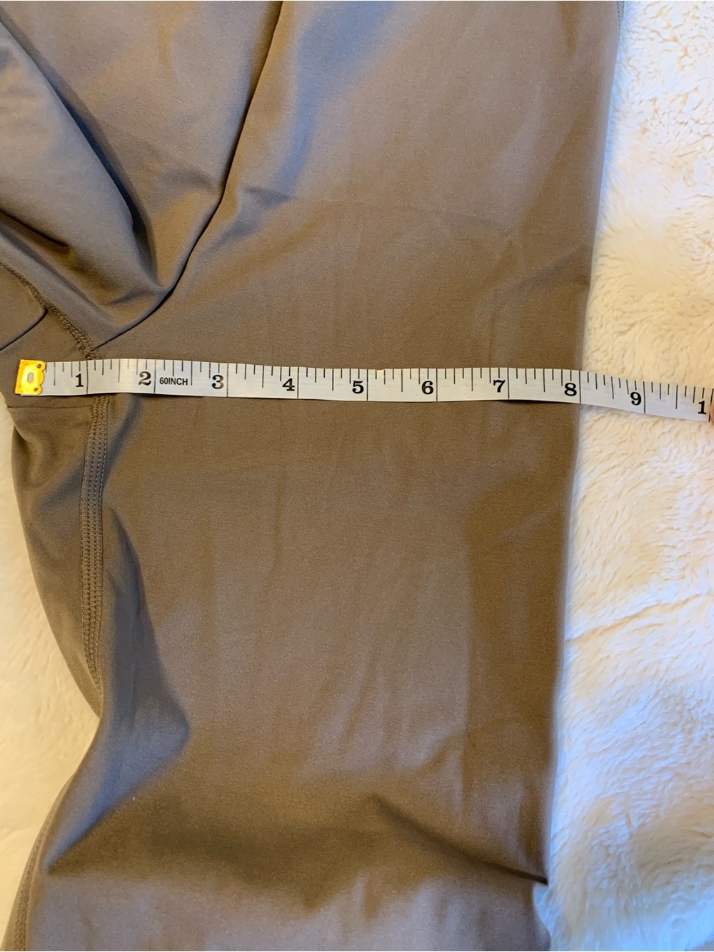 High-Waist Women's Leggings in Beige - Picture 8 of 8